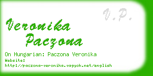 veronika paczona business card